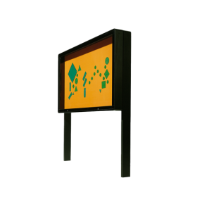Aluvitrine Modell W8 mit Klettenstoff Maße und Einsatzbereich wählbar-image