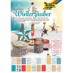 Motivblock Winterzauber, 20 Blatt sortiert-image