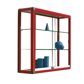 Wandvitrine V16 mit 2 verstellbaren Dickglasböden B/H/T: wählbar, 96x30 cm-image