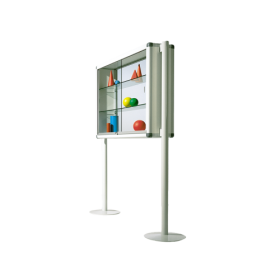 Aluvitrine Modell W3, Stahl weiß B/H/T: 107x107x6,5 cm-image