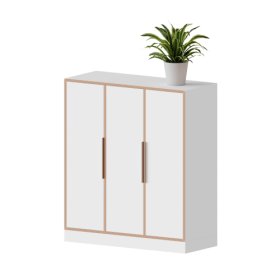 qickly® Schrank, 3 Ordnerhöhen, 3 Türen B/H/T: 104,2x110,5x42,6 cm-image