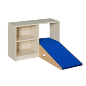 Durchkrabbelregal 3 B/H/T: 102x60x40/196 cm, mit 2 Rampen und Regal links, 1 Einlegeboden-image