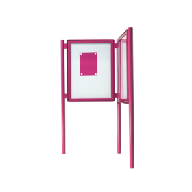 Aluvitrine Modell W6 mit Klettenstoff B/H/T: 82x107x6,5 cm, Türanschlag Rechts, Einsatzbereich Innen-image
