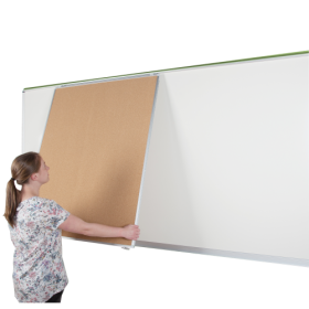 Tafel Klett/Korklinol für XXL Mediarail Wandtafel, doppelseitig B/H:100x126 cm-image