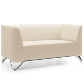 BOXIT 2er Designer Sofa mit Armlehnen B/H/T: 150x74x75 cm, Sitzhöhe: 43 cm, Gestellfarbe Holz, Bezug Stoff-image