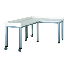 Anstelltische mit Aufkantung, als 2er-Set B/H/T: 120x70/76x52/172 cm, Aufkantung je Tisch links und hinten, Frühstücksstrecken-Kombination-image