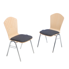 Stuhl Elena Ausführung: mit Sitz- und Rückenpolster, Sitzschale gebeizt, Sitzhöhe: 46 cm-image