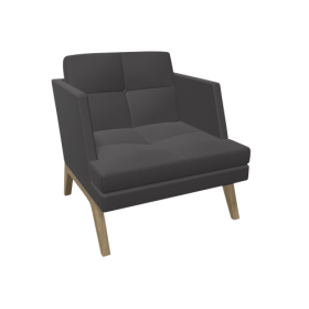 1er Sessel Ona mit Holzgestell & niedriger Lehne B/H/T: 79x84x84 cm-image