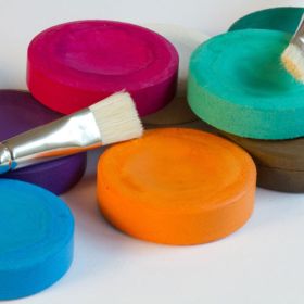 Tempera-Blöcke, Ø 44mm, 5 Stk., Einzelfarben nach Wahl-image