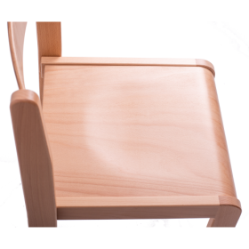 Stapelstuhl LIMBI Holzstuhl, Sitz natur lackiert, Sitzhöhe 21 cm-image
