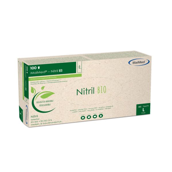 Einmalhandschuhe Bio, grün Nitril L, 100 Stk-image