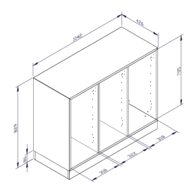 qickly® Schrank, 2 Ordnerhöhen, 1 Tür B/H/T: 104,2x74,3x42,6 cm-image