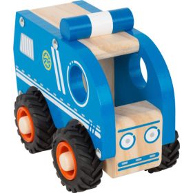 Polizeifahrzeug aus Holz-image