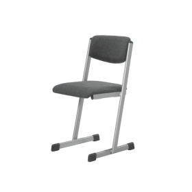 Lehrerstuhl mit Sitz- und Rückenpolster mit Gestell in H-Form-image