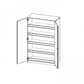 Ballschrank, 5 Ordnerhöhen - Serie evo180 B/H/T: 120x190x50 cm, 4 Einlegeböden mit Aufkantung für Bälle, mit Sockel (81 mm)-image