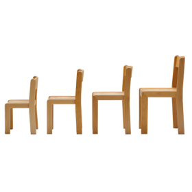Stuhl TIM auf Kunststoffgleitern mit Sitzmulde, Sitzhöhe 18 cm-image