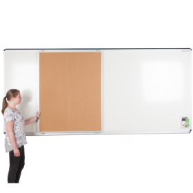 Tafel Naturkork/Korklinol für XXL Media-Rail 1 Wandtafel, doppelseitig B/H: 100x126 cm, Korklinolfarbe wählbar-image
