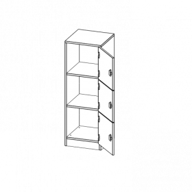 Schließfachschrank, 3 Ordnerhöhen - Serie evo180 B/H/T: 40,5x118x40 cm, 3 Schließfächer, Türen öffnen nach rechts, mit Sockel (81 mm)-image