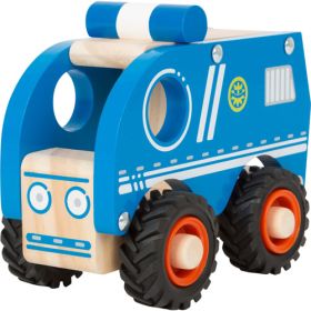 Polizeifahrzeug aus Holz-image